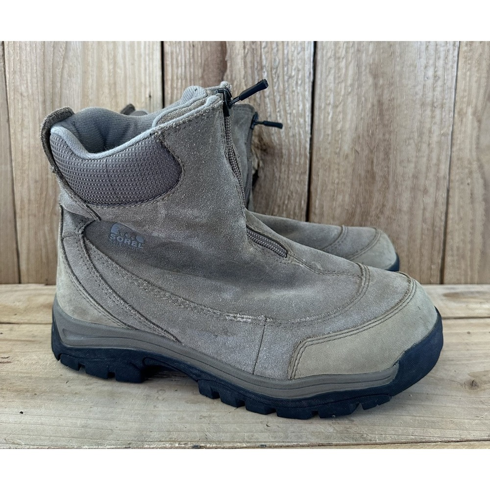 Sorel River Bend Hiking Boots Waterproof Suede Womens 7 Brown Good